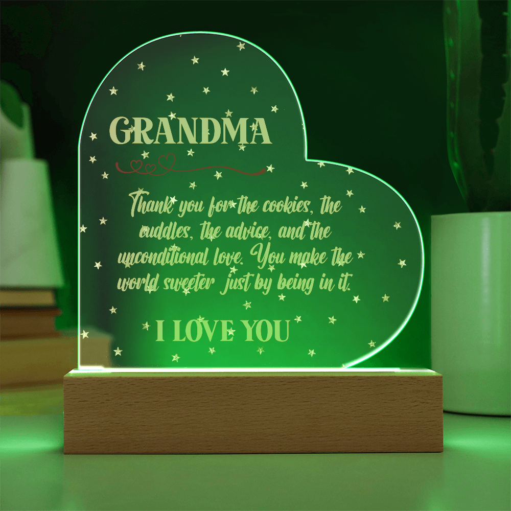 “Cookies, Cuddles & Love” Grandma Appreciation Plaque