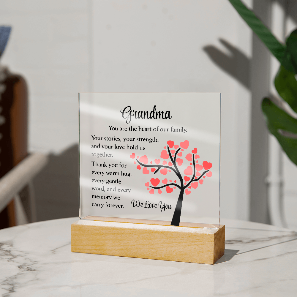 Sentimental Grandma Acrylic Keepsake — Heartfelt Display Piece