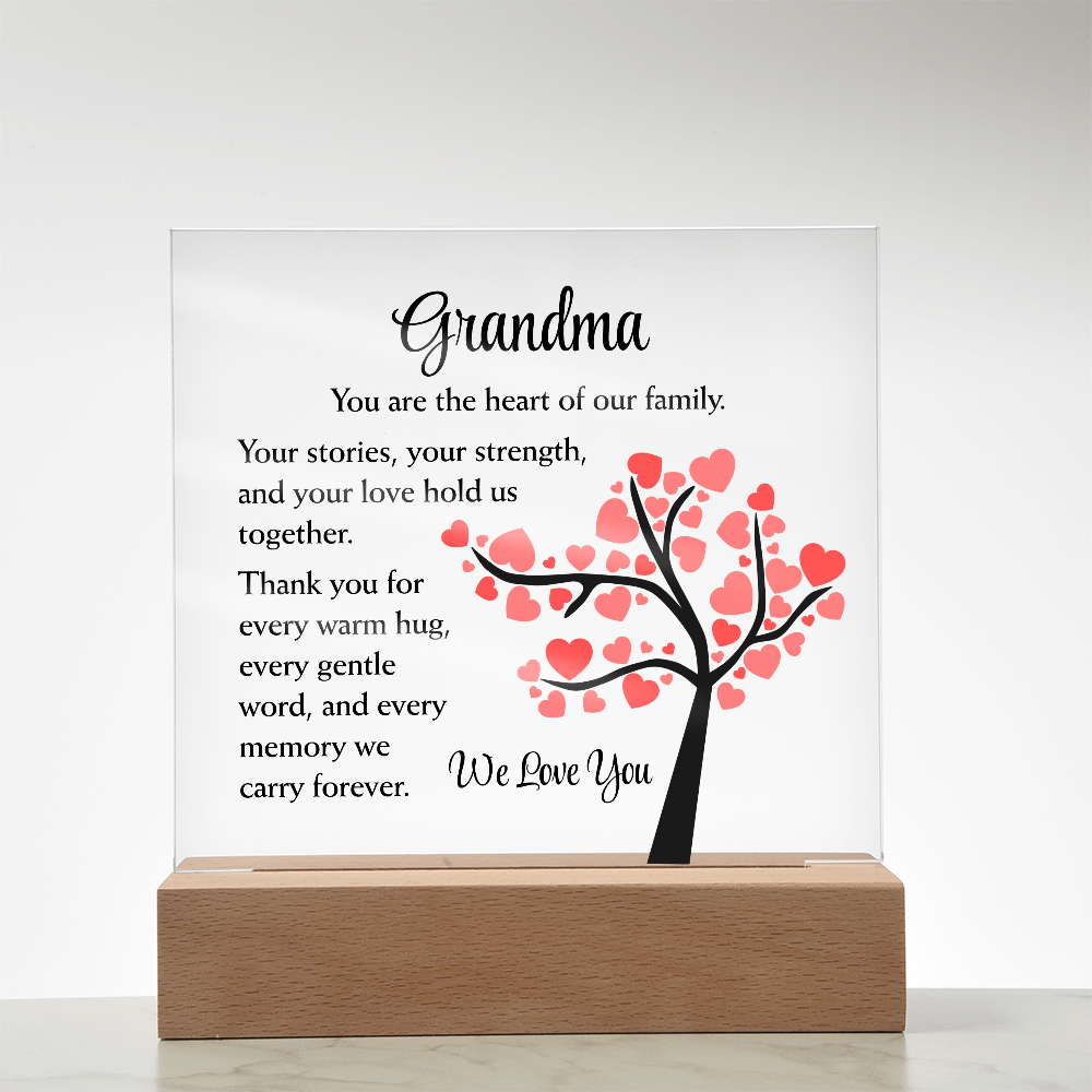 Sentimental Grandma Acrylic Keepsake — Heartfelt Display Piece