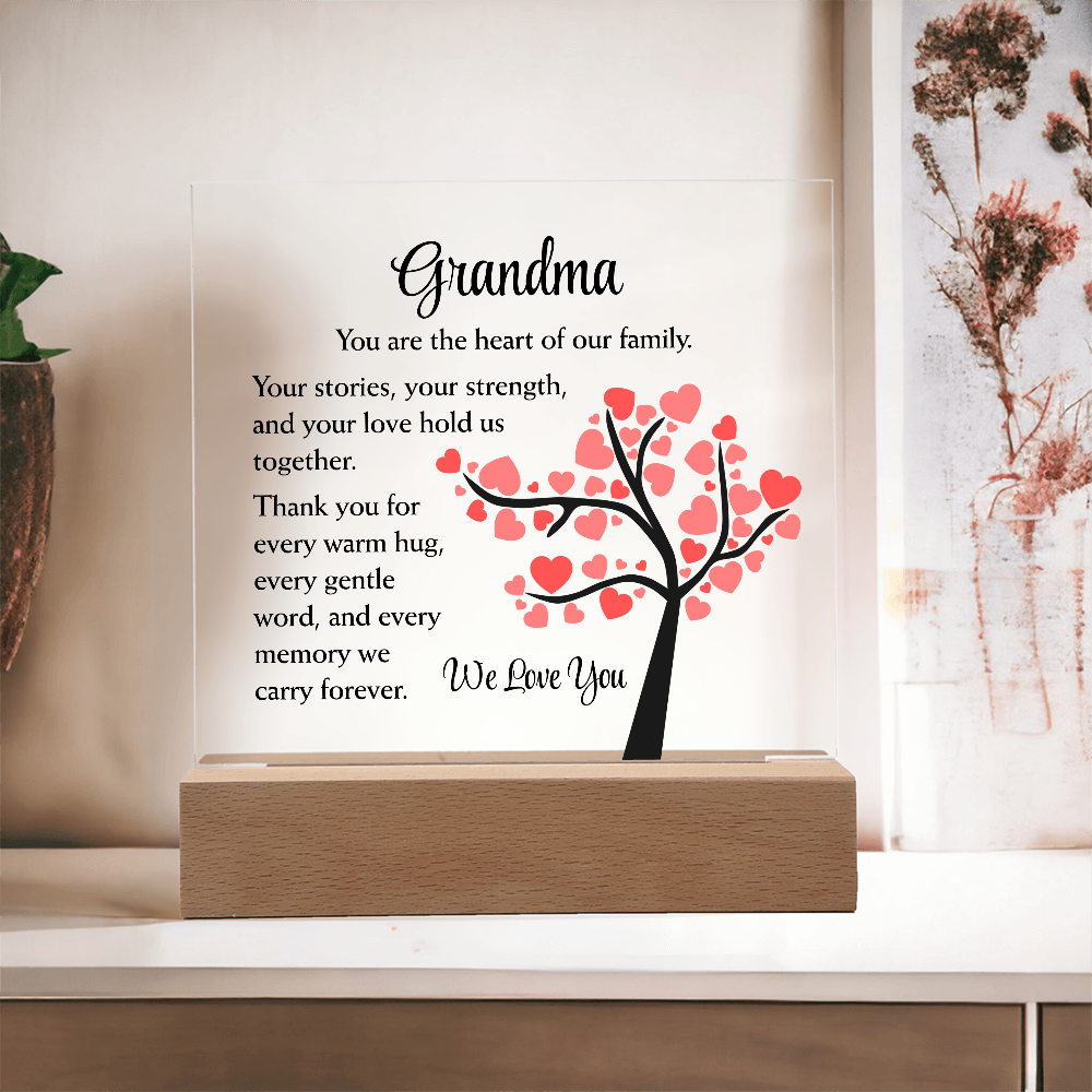 Sentimental Grandma Acrylic Keepsake — Heartfelt Display Piece