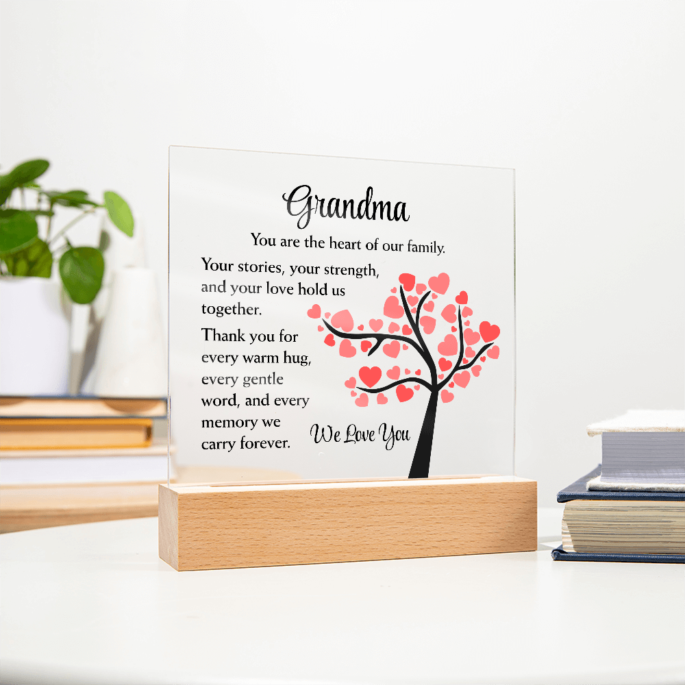 Sentimental Grandma Acrylic Keepsake — Heartfelt Display Piece