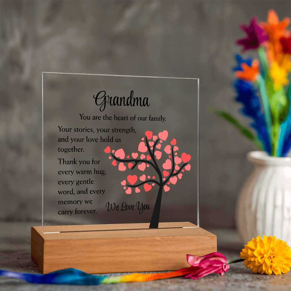 Sentimental Grandma Acrylic Keepsake — Heartfelt Display Piece