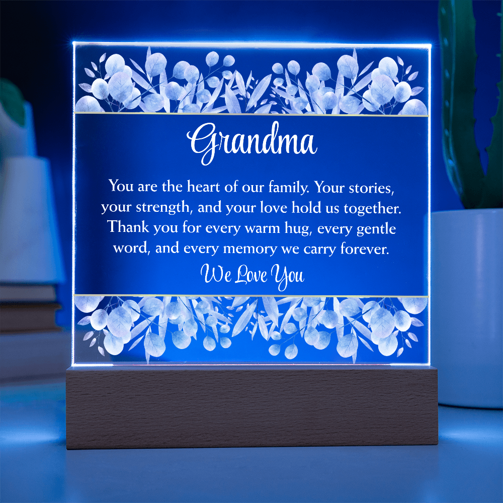 “The Heart of Our Family” Grandma Acrylic Plaque