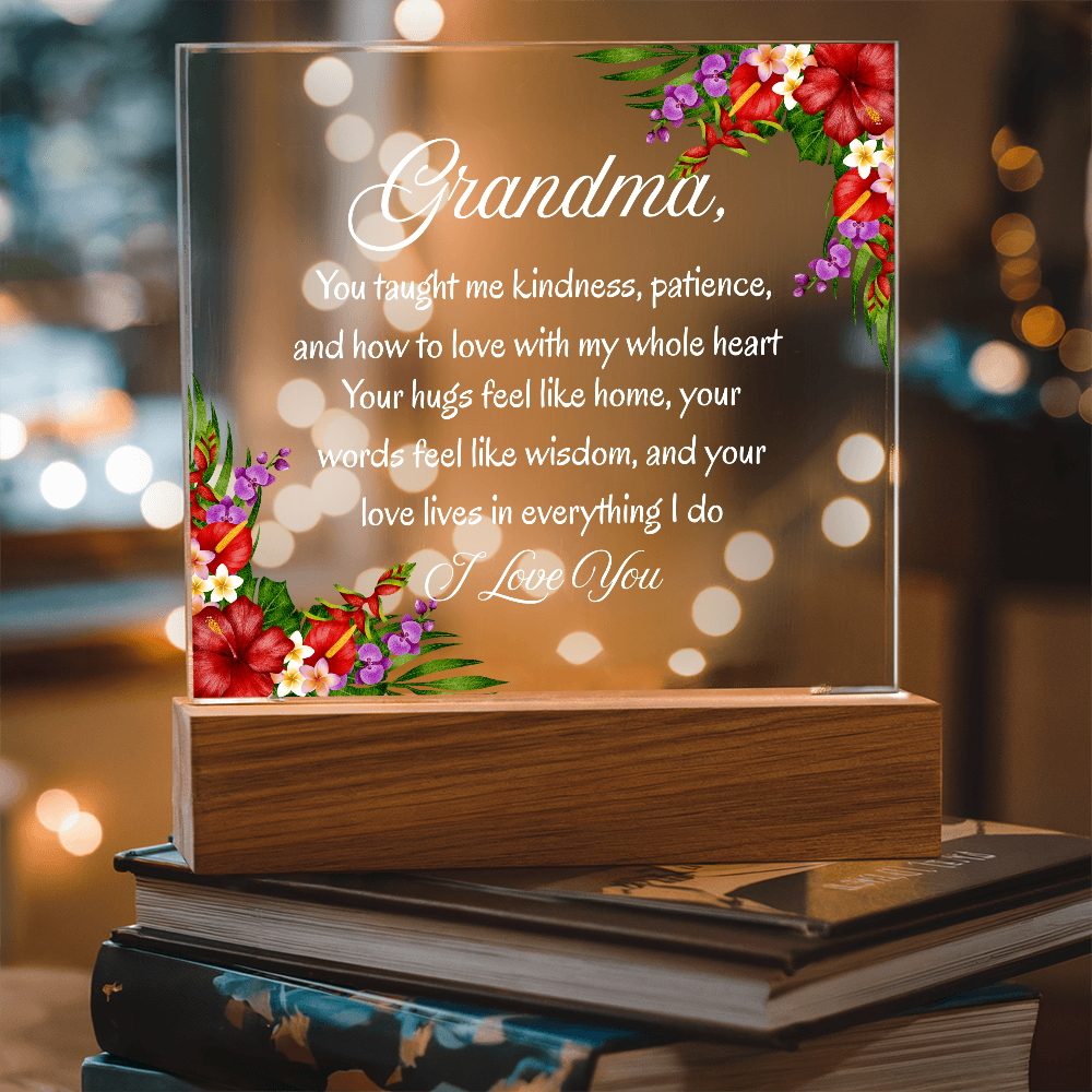 Heartfelt Grandma Gift — ‘You Taught Me Kindness & Love' Keepsake Plaque