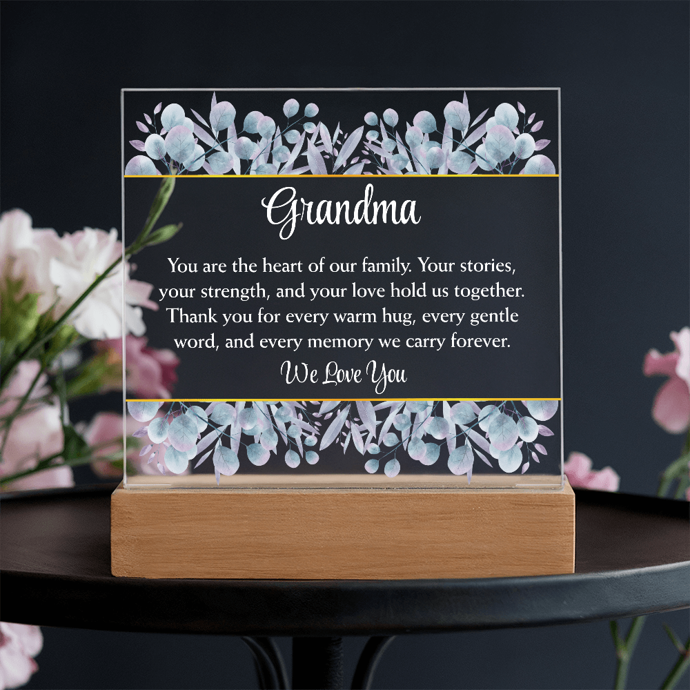 “The Heart of Our Family” Grandma Acrylic Plaque