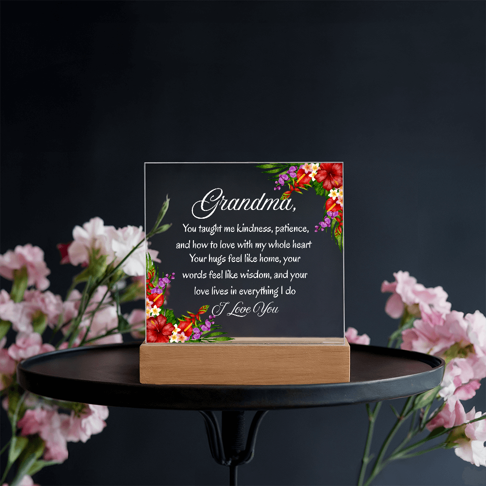 Heartfelt Grandma Gift — ‘You Taught Me Kindness & Love' Keepsake Plaque