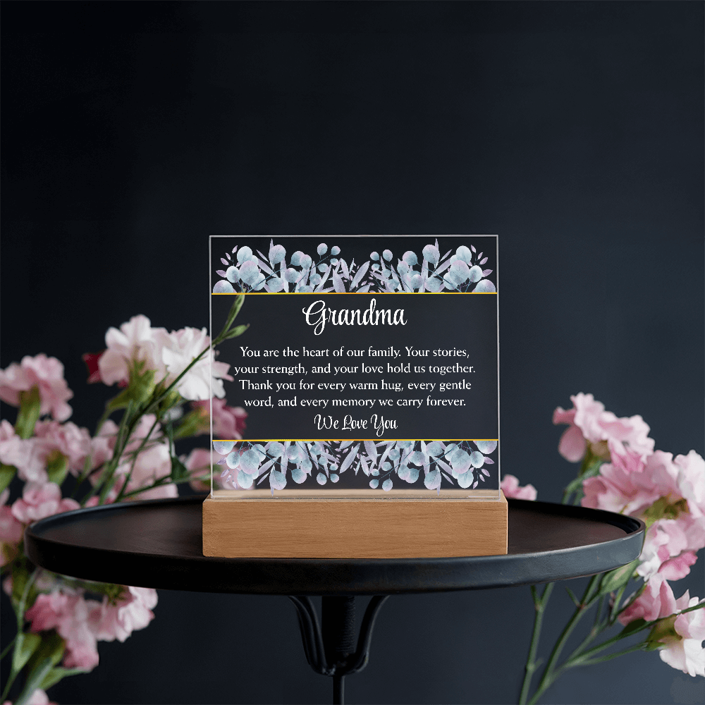 “The Heart of Our Family” Grandma Acrylic Plaque
