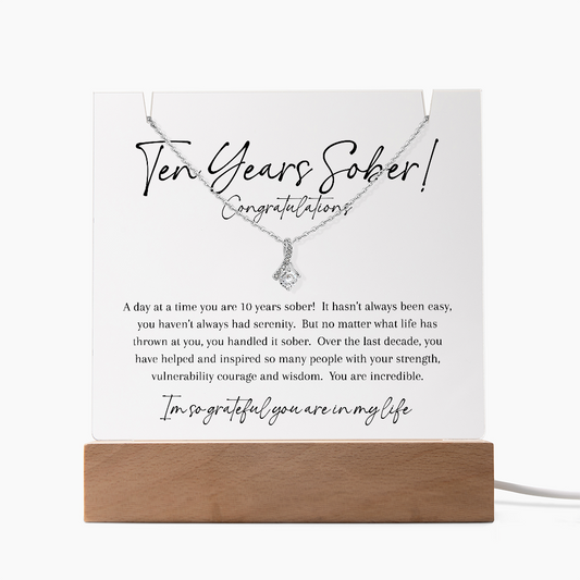 10 Years Sober Gift Set – Celebrating a Decade of Strength, Courage & Recovery