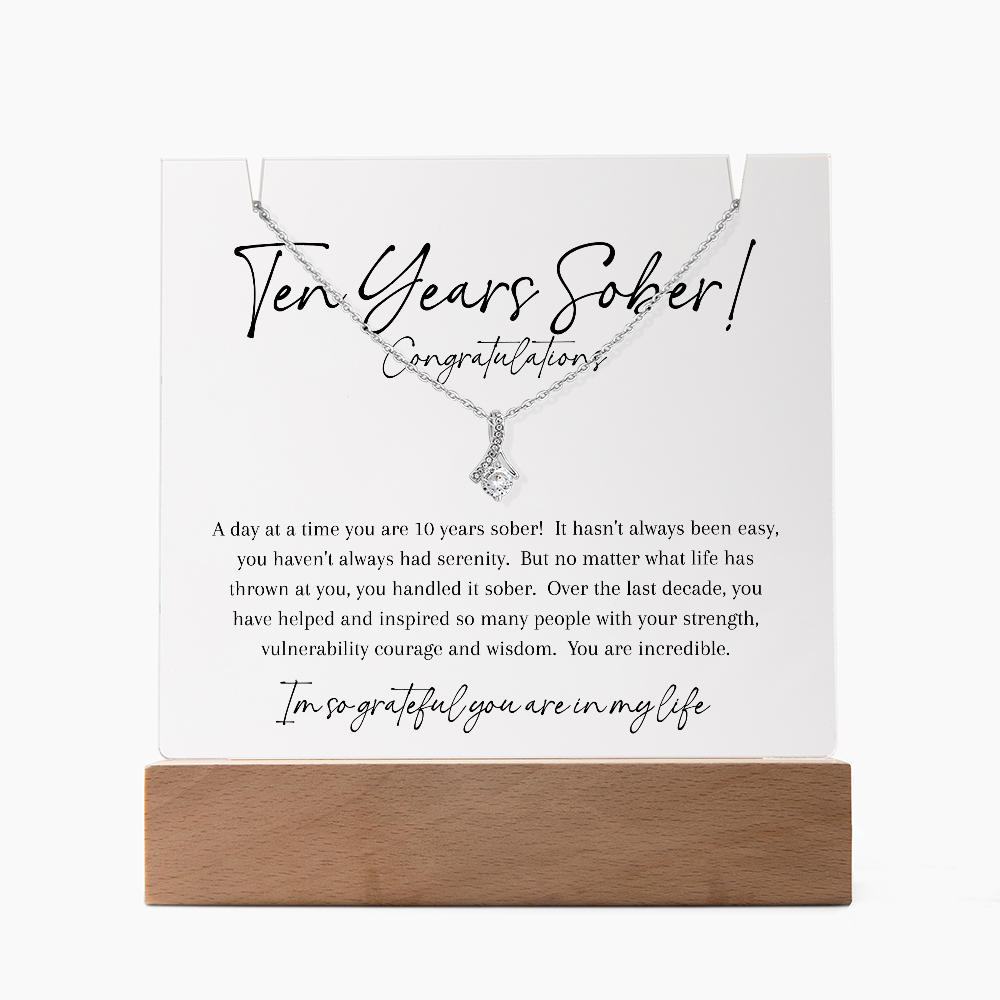 10 Years Sober Gift Set – Celebrating a Decade of Strength, Courage & Recovery