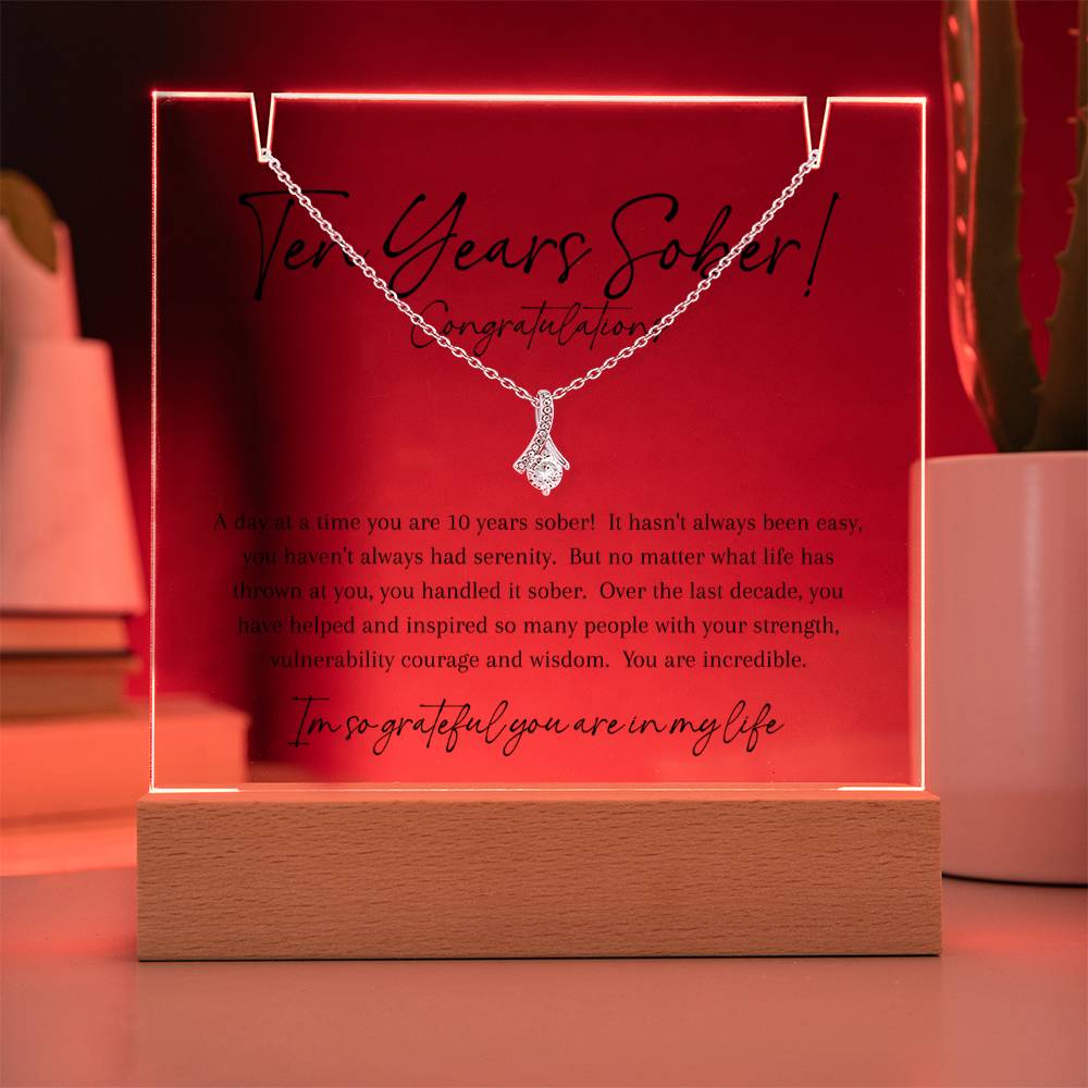 10 Years Sober Gift Set – Celebrating a Decade of Strength, Courage & Recovery