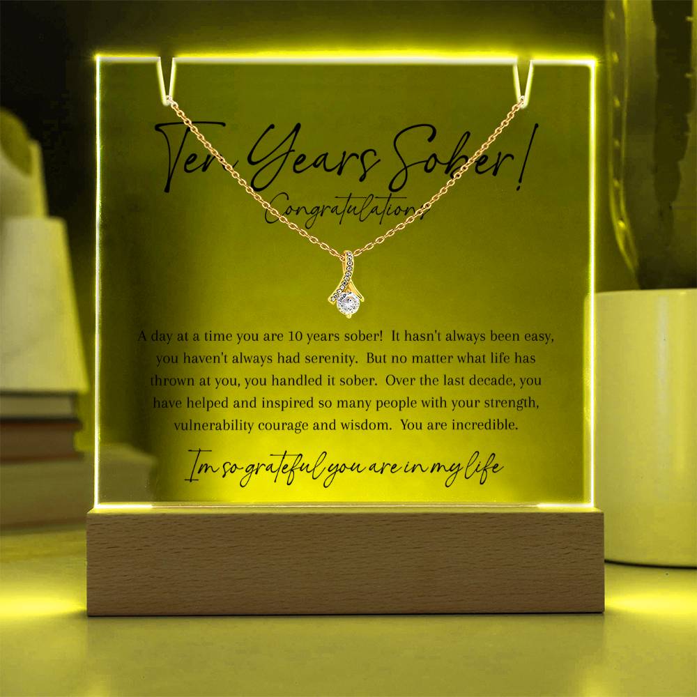 10 Years Sober Gift Set – Celebrating a Decade of Strength, Courage & Recovery