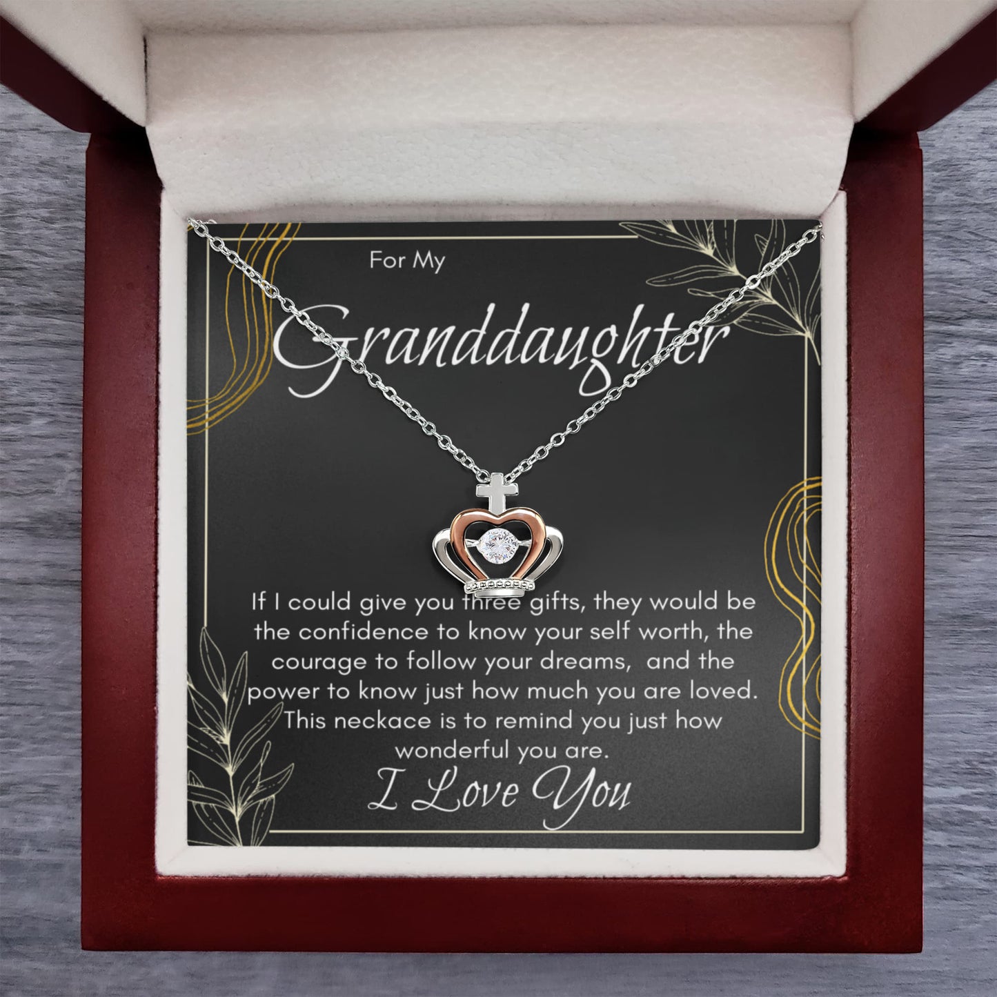 Crown Necklace For  A Brilliant Granddaughter