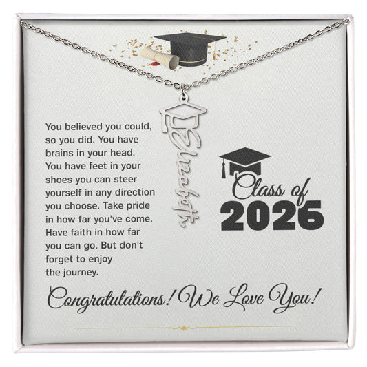 Personalized Gift For Graduate, Class of 2026 Custom Name Necklace