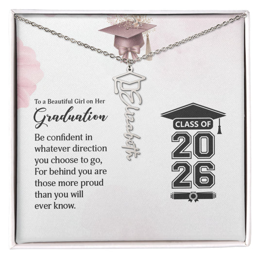Custom Name Necklace For New Graduate, Perfect Gift!