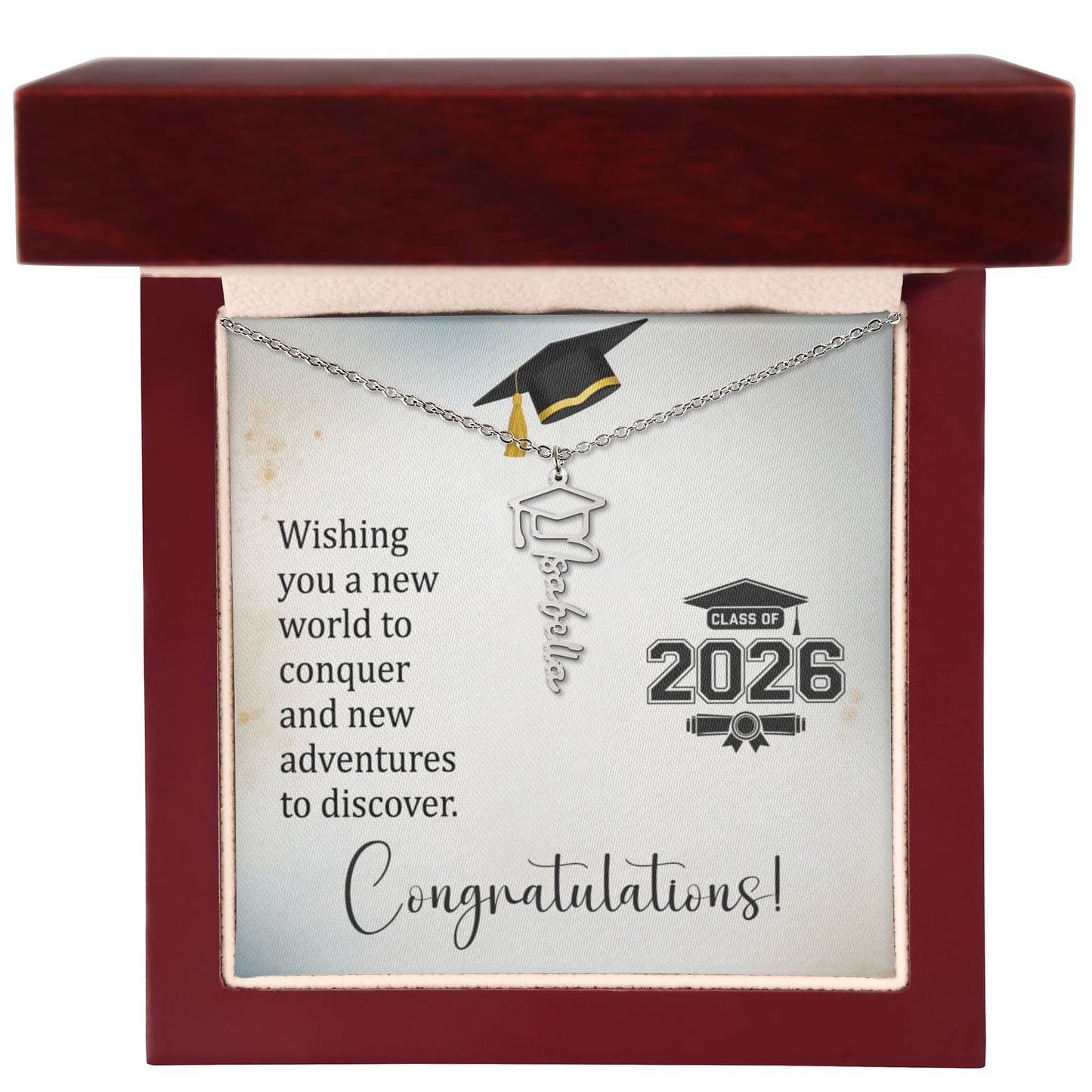 Congratulations Graduate!  Custom Necklace Gift