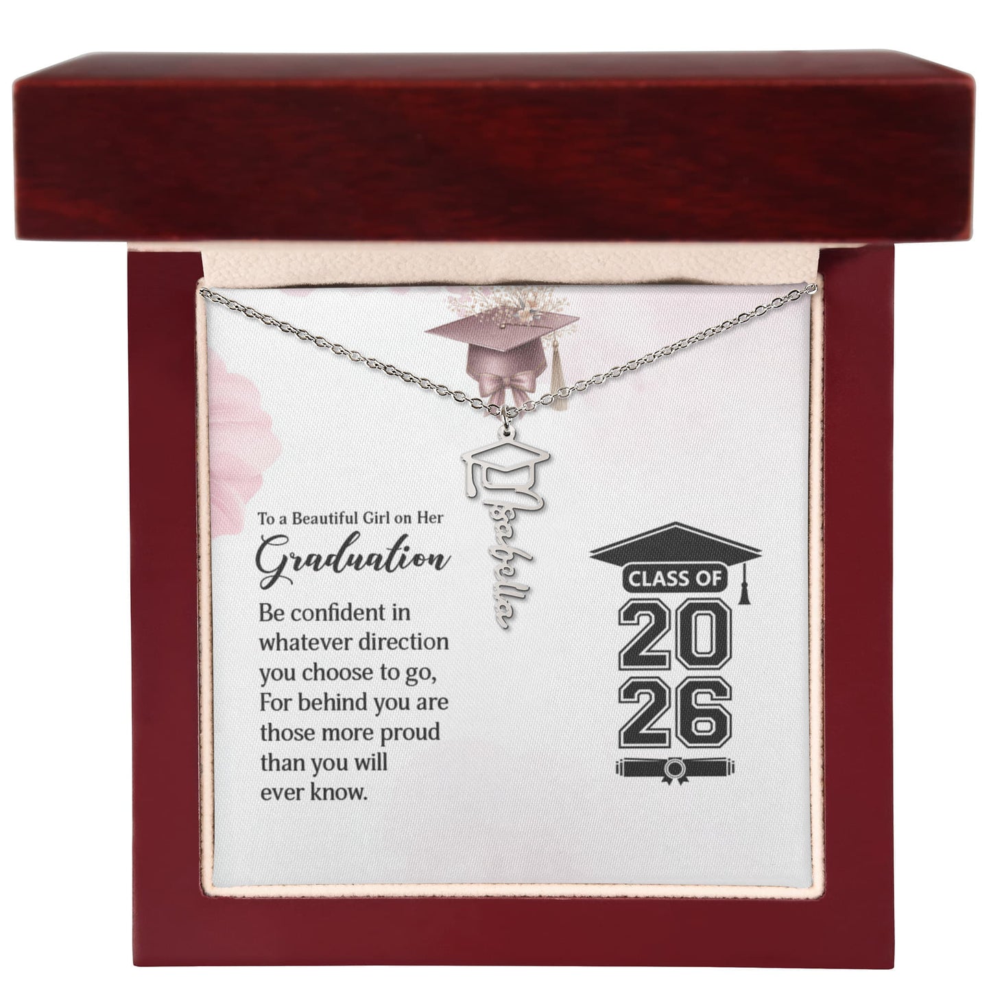 Custom Name Necklace For New Graduate, Perfect Gift!