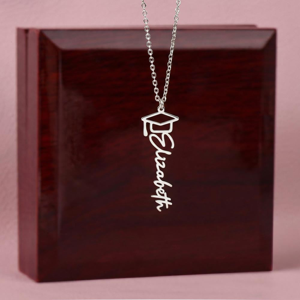 To My Wonderful Niece – Personalized Graduation Name Necklace