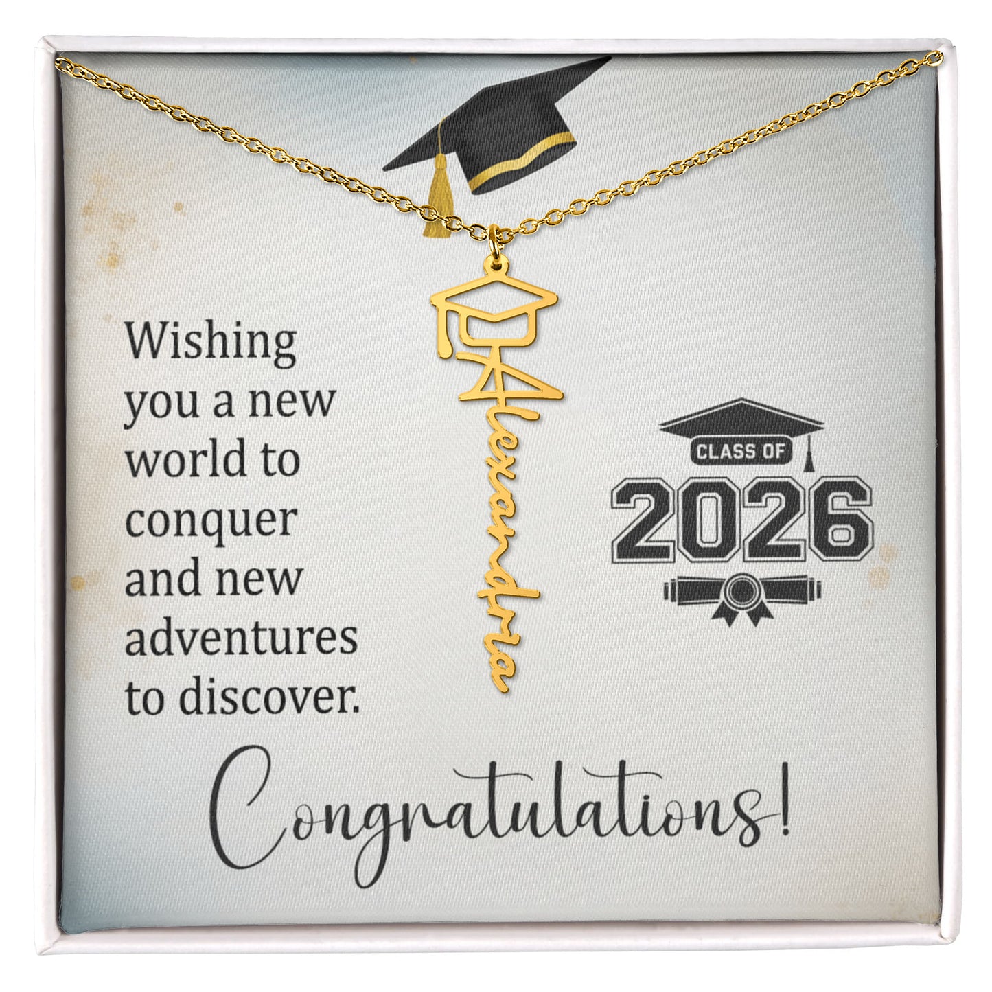 Congratulations Graduate!  Custom Necklace Gift