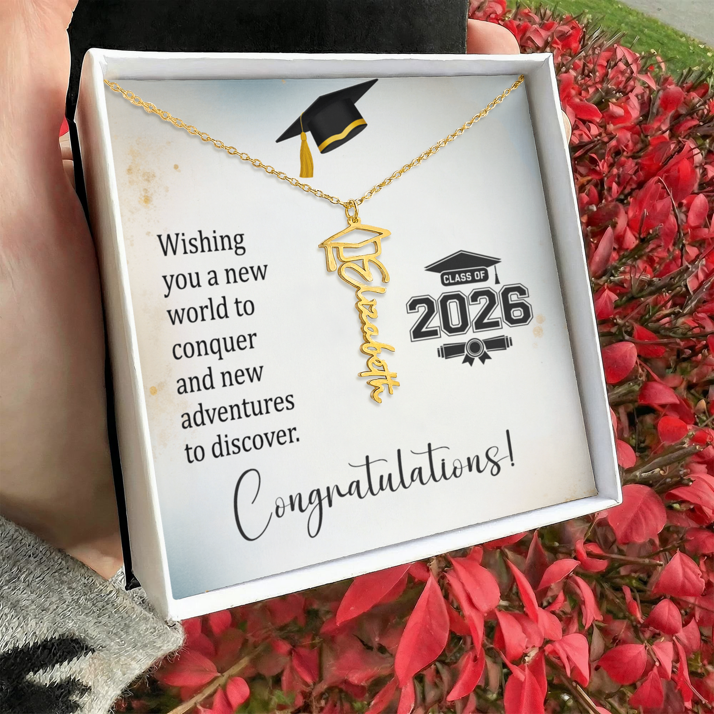 Congratulations Graduate!  Custom Necklace Gift