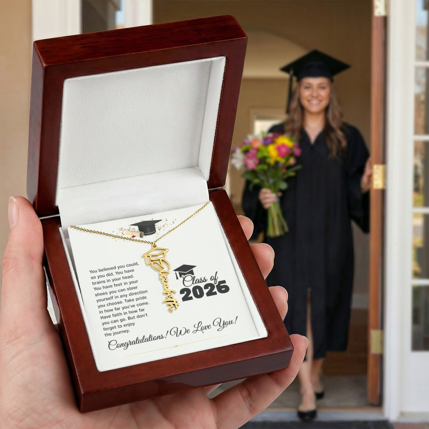 Personalized Gift For Graduate, Class of 2026 Custom Name Necklace