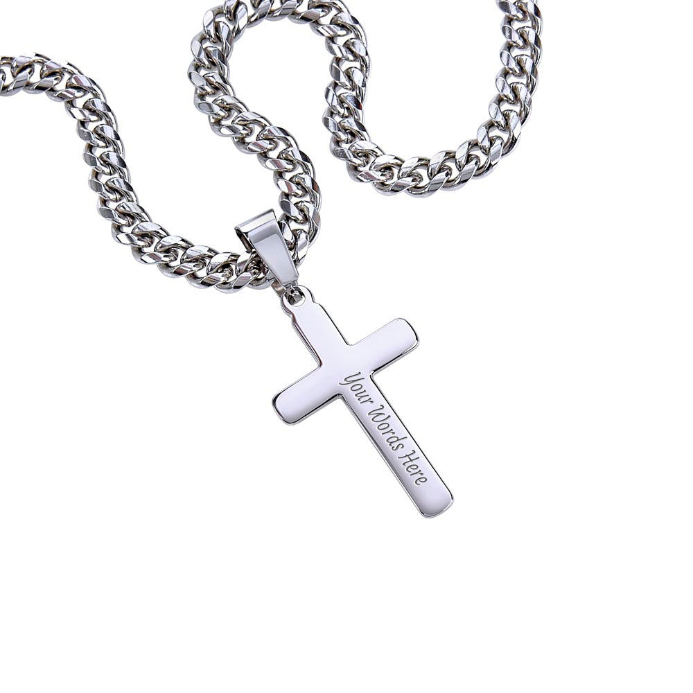 To My Son On Your Wedding Day Cross Necklace | Meaningful Gift From Mom