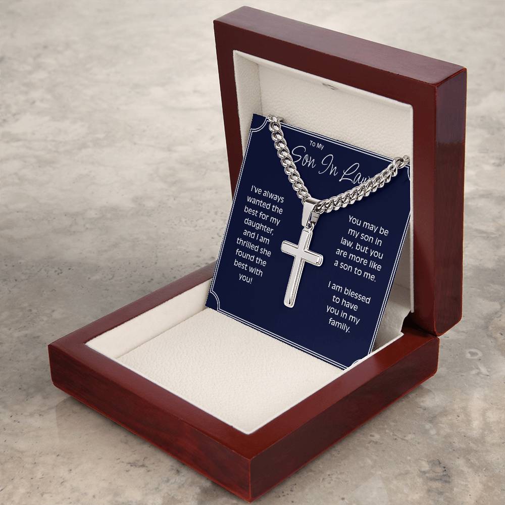 Personalized Cross Chain For Son In Law Who Is Like A Son