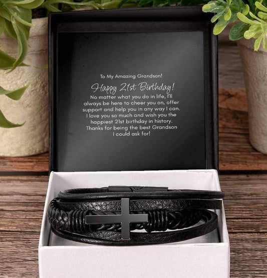 21st Birthday Gift Bracelet For Grandson
