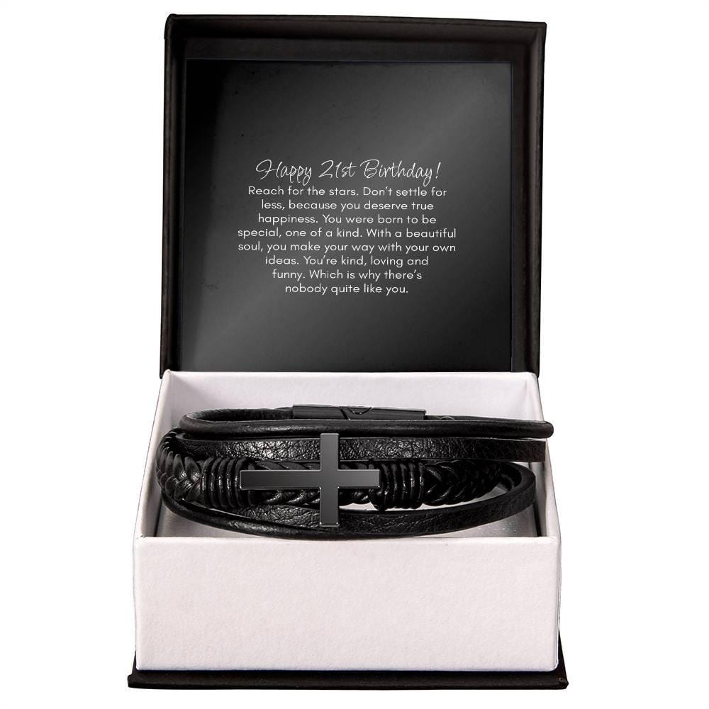 21st Birthday Gift for Him, 21st Birthday Bracelet